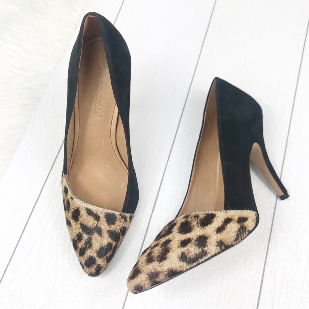 Madewell Mira Leopard Heel with Calf Hair